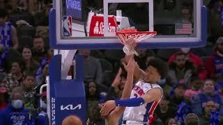 Cade Cunningham with the chasedown BLOCK on Aaron Gordon!