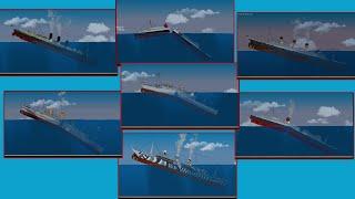 Floating Sandbox. Famous ships sinking like Titanic / Известные суда тонут как Титаник