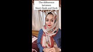 The difference between Nerd, Geek and Dork #Shorts