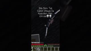 Bro Beat The Ender Dragon In Minecraft Free Edition #minecraft #memes #viralshort #funny #free