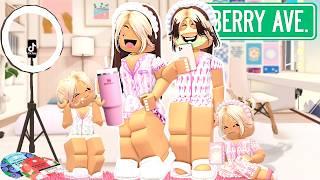 SLEEPOVER WITH MY SISTER IN MY NEW ROOM *VOICED* BERRY AVENUE
