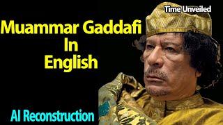 Muammar Gaddafi in English AI Reconstruction