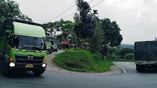 GAWAT TRUCK HINO 500 TURUN TANJAKAN GUNUNG SANGGUL PKJR NGK ADA DI SINI