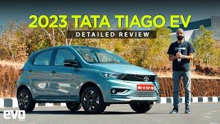 2023 Tata Tiago EV Review | Driving impression, real world range, interiors and features | evo India