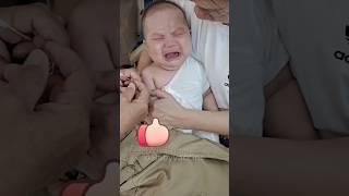 Baby Vaccine action at hospital  and funny  #baby #love #cute #family #babygirl #happy #funny