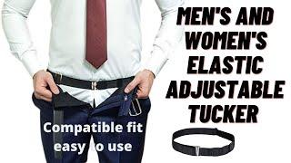 Men's and Women's Elastic Adjustable Tucker shirt stay belt | In-shirt Holder & Garter Belt