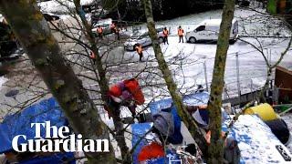 Activists occupy second London tunnel in protest at tree-felling plans