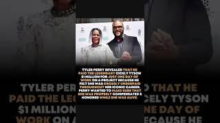 did u know" Tyler Perry once Paid Cicely Tyson $1M for 1 Day of Work to Honor Her Legacy #trending