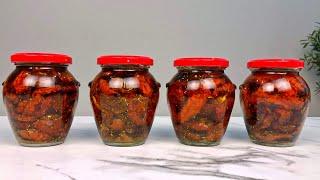 I love tomatoes  this way for winter! How to make dried tomatoes in olive oil with aromatic herbs