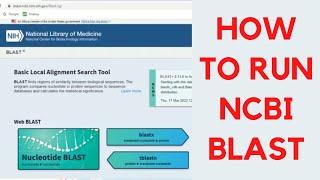 How to run NCBI blast | NCBI blast tutorial | How to perform or use blast practically