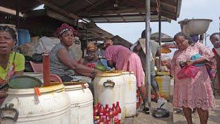 4K LOCAL STREET MARKET IN GHANA ACCRA MAKOLA, AFRICA