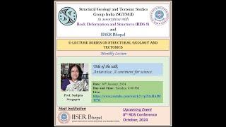 RDS Monthly Lecture (January 2024) - by Prof. Sudipta Sengupta