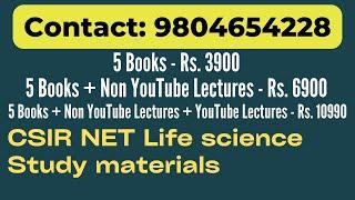 CSIR NET life science study materials | Best book package