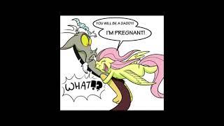 Fluttershy Is Happy to be a Mum with Discord Comic