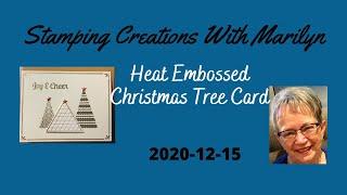 Heat Embossed Triangle Trees for Christmas