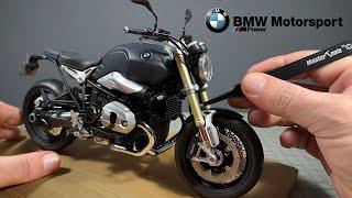 BIG SCALE 1/9 FULL BUILD | BMW R Nine T  MENG Vintage Model Kit