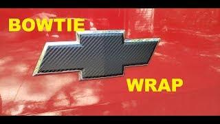 Chevy Bowtie Vinyl Emblem Wrap install