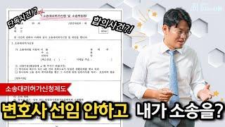 변호사 선임 안하고 내가 소송을? l소송대리허가신청제도l