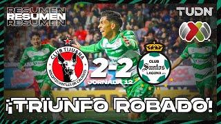 HIGHLIGHTS | Tijuana 2-2 Santos | CL2024 - Liga Mx J12 | TUDN