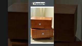 Stylish Nightstand on Wheels