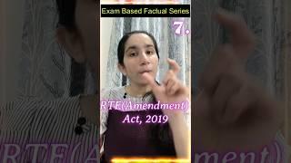 7. RTE Act 2009 | Exam Based Factual Series #ugcneteducation #jkpsc #pgteducation #uphesc #exam