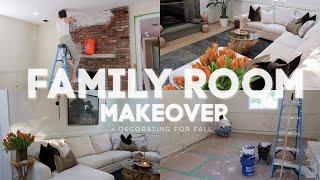 Our Living Room Makeover  Painting & Decorating for Fall 