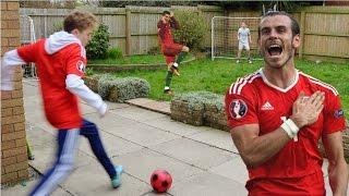 Garden BALE vs RONALDO FOOTBALL CHALLENGE vs My Brother!