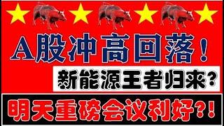 冰火两重天！A股大幅冲高回落！新能源王者归来！AI科技股继续杀跌！明天重磅会议有利好吗？！（2025.3.3股市分析）