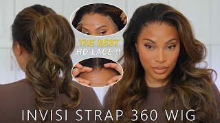 PUT WIG INTO PONYTAIL MOST Natural HD Lace 360 Wig Install With New INVISI-STRAP | WowAfrican