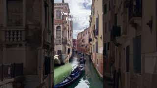 Busiest canal for gondola ride in Venice Rio del Mondo Nuovo #venice  #gondola #boating #italy