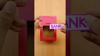 DIY MONEY BANK HOW TO MAKE CARDBOARD PIGGY BANK AT CARDBOARD CRAFT IDEAS #shorts #diy #howto#craft