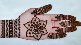 Easy Gol Tikki Mehndi Design Front Hand | latest simple heena mehandi design | आसान मेंहदी डिजाइन