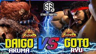 SF6 ▰ DAIGO UMEHARA (Akuma) VS GOTO (Ryu) ▰ High Level Gameplay