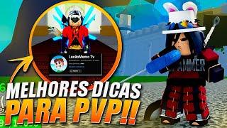 ENSINEI ESSE YOUTUBER A TIRAR PVP NO BLOX FRUITS!!! @LucãoMemoTv