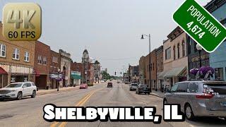 Driving Around Small Town Shelbyville, Illinois in 4k Video