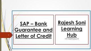 How to Post Bank Guarantee and Letter of Credit in SAP BG LC