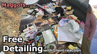 Car Full of MAGGOTS. LITERALLY. (with Client Reaction)