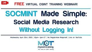 SOCMINT Made Simple: Social Media Research Without Logging In