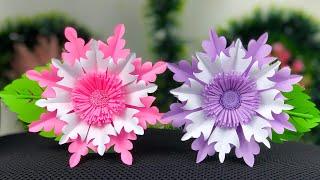 NEW!! Beautiful Paper Flower Making | Paper Crafts For School | Home Decor | Paper Craft | DIY