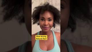 ￼ how to blow dry natural hair. #naturalhair #blowdrynaturalhair #heatdamage #blackhair #blowout