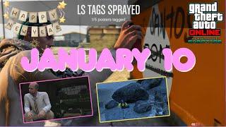 GUN VAN, SHIPWRECK, LS TAGS LOCATIONS JANUARY 10 IN GTA ONLINE