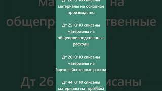 Бухгалтерские проводки по материалам #shorts