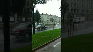 #Shorts Nezalezhnosti Avenue, Minsk Belarus, summer rain. Проспект Независимости, Минск Беларусь.