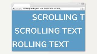 Scrolling Marquee Text (Elementor Tutorial)