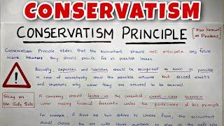 Conservatism Principle EXPLAINED - By Saheb Academy