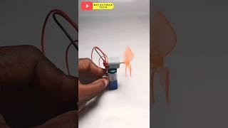 how to make mini DC #motor fan with 9 volt #battery #shorts