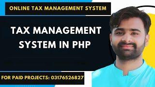 Online Tax Management System | Tax Management - Free CRM Software System using php mysql #cs619