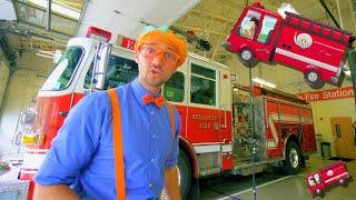 Blippi Explores the Fire Trucks for Children | Blippi Fire Truck Song | Play and Learn With Blippi