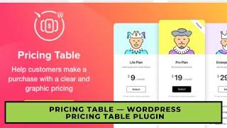 Pricing Table — best WordPress Plugin 100% best GPL plugin |  Installation guide | download free