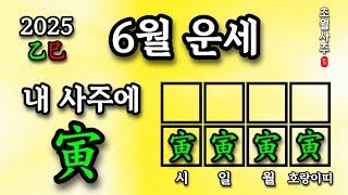 [6월운세] 내 사주에 인(寅)이 있으면, 임오월에는?